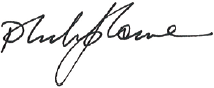 Signature of Philip Lowe