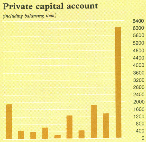 Graph Showing Private capital account