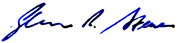 Signature of Glenn Stevens, Chairman, Reserve Bank Bank Board