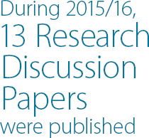 During 2015/16, 13 Research Discussion Papers were published