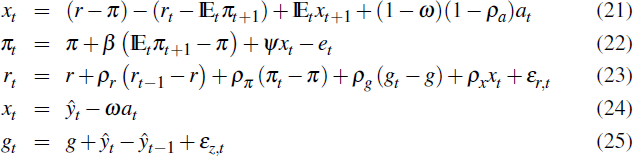 Equations 21 to 25